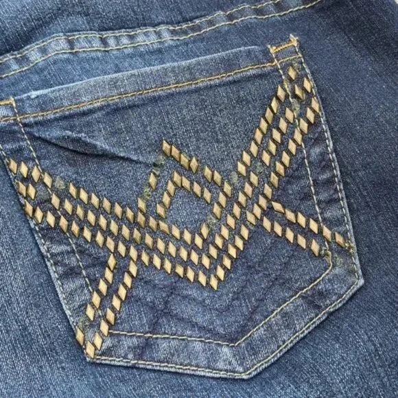 Torrid Denim Darkwash Straight Fit Jeans with Rhinestone Back Pockets - Picture 12 of 12